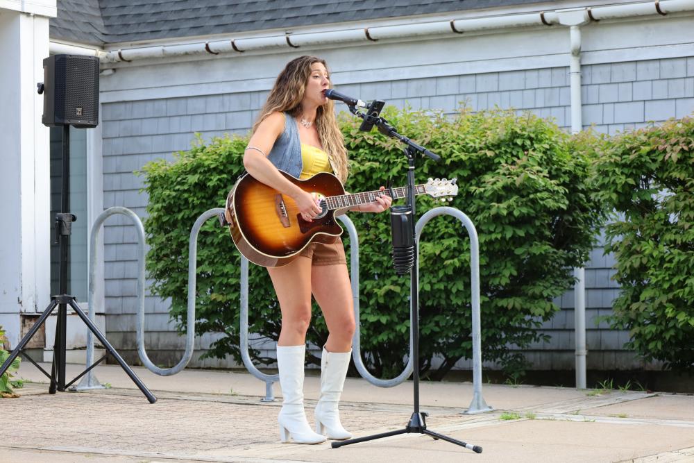 Country artist Sarah Martin performs at the Wareham Free Library on Monday, July 13. Photos by Nick Mossman