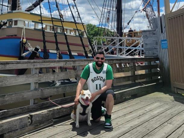 Johnny Santoro and Estia. Photo source: Gofundme