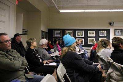 The room almost full during the Wednesday, Feb. 18 meeting.