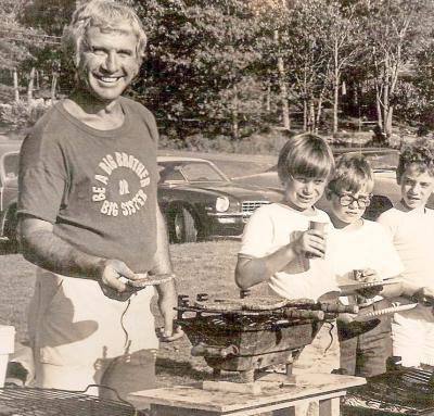 Brogioli at a Big Brothers/Big Sisters cookout.