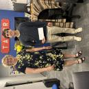 Kathy Tibbetts, Scholarship Chair presenting an award to Nicholas Parks.