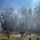 This April, an odor control method by the sewer plant filled the nearby neighborhood with smoke. Photo source: Sally Morrison