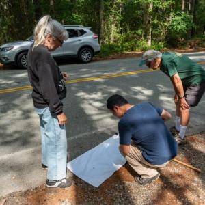 Participants learn about ticks. Photo source: Tom Goetz