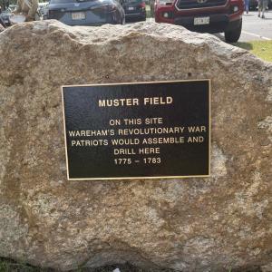 The new plaque on Muster Field in front of the former Decas School.