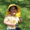 Dylan Lyons feeling ducky following the race. Photos by Brandy Muz