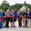 Ribbon cutting at helipad